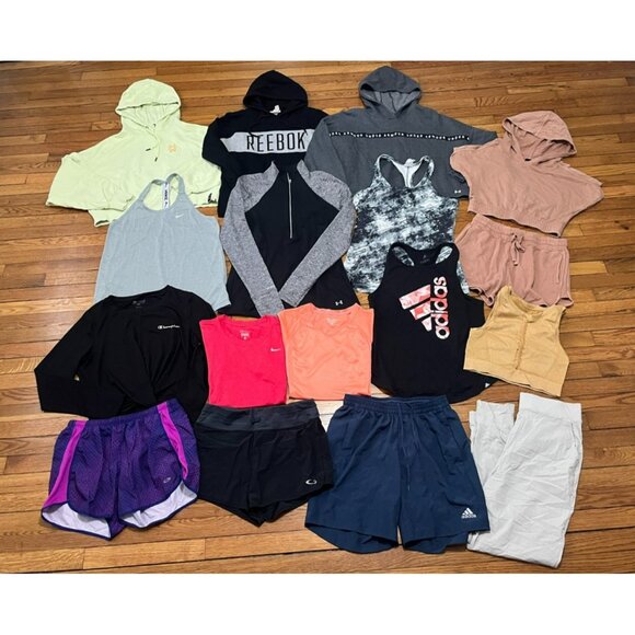 Nike Tops - Womens Athletic Clothing Lot 17PCS Size MEDIUM Under Armour Nike Adidas & MORE